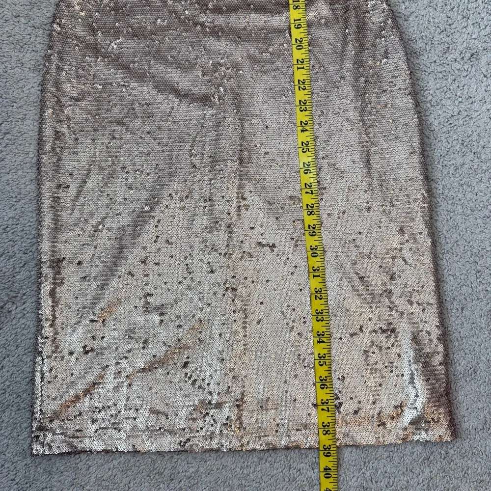Rene Ruiz Puff Sleeve Sequins Mini Dress Gold‎ 4